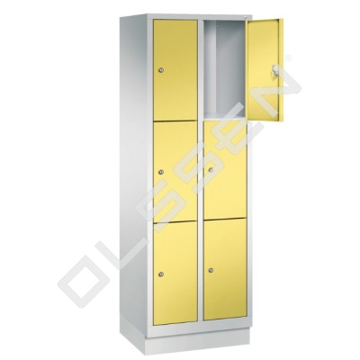 Metal locker with 6 compartments - narrow model (Polar)
